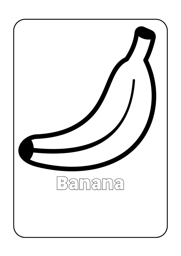 3 Fruits Coloring Book for Kids