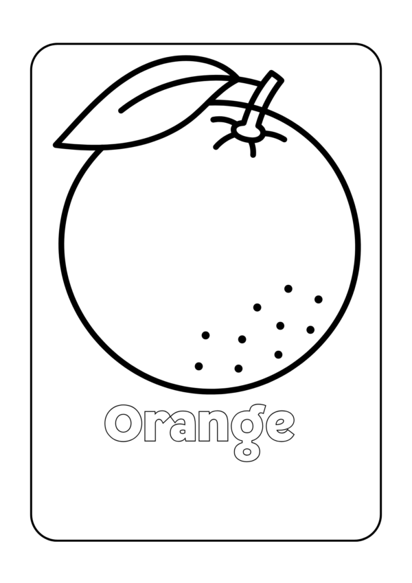 4 Fruits Coloring Book for Kids