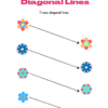 Colorful Illustrative Diagonal Lines Handwriting Worksheet Slanting Lines Tracing Worksheets for Kids-kidsgohub.com