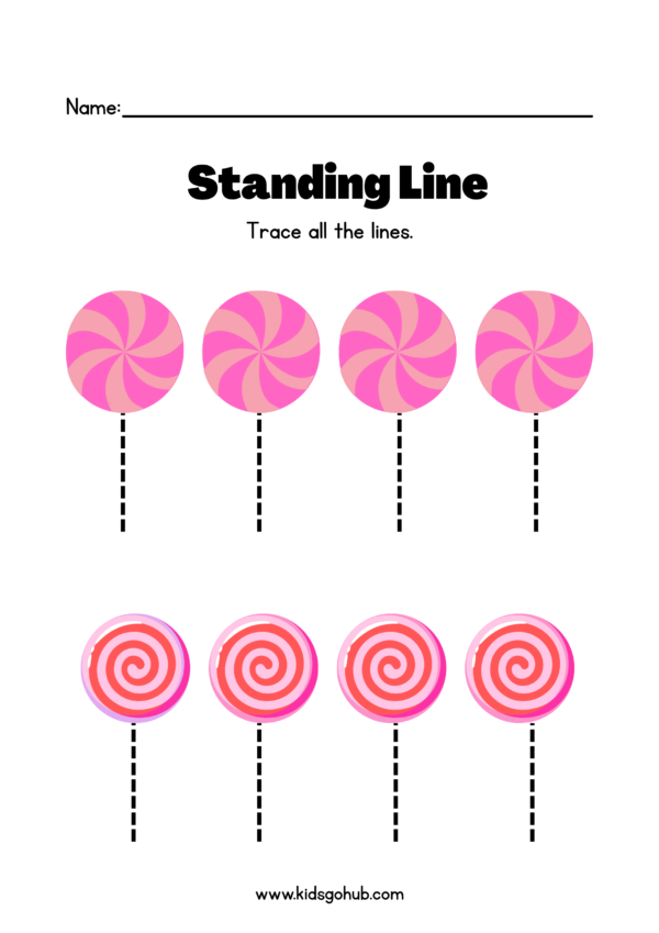 Kidsgohub Straight Line Tracing Worksheet-Kidsgohub.com- Kidsgohub Straight Line Tracing Worksheet-Kidsgohub.com-