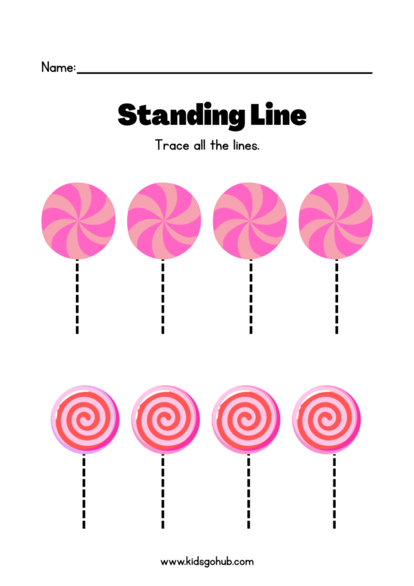 Kidsgohub Straight Line Tracing Worksheet-Kidsgohub.com- Kidsgohub Straight Line Tracing Worksheet-Kidsgohub.com-