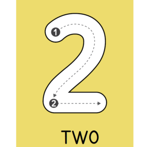 Colorful Number Tracing Flashcards-kidsgohub.com-