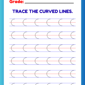 Trace the Curved Lines Worksheet Curved Lines Tracing Worksheet-kidsgohub.com