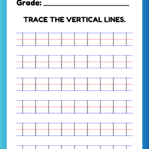 Kidsgohub Straight Line Tracing Worksheet-Kidsgohub.com-