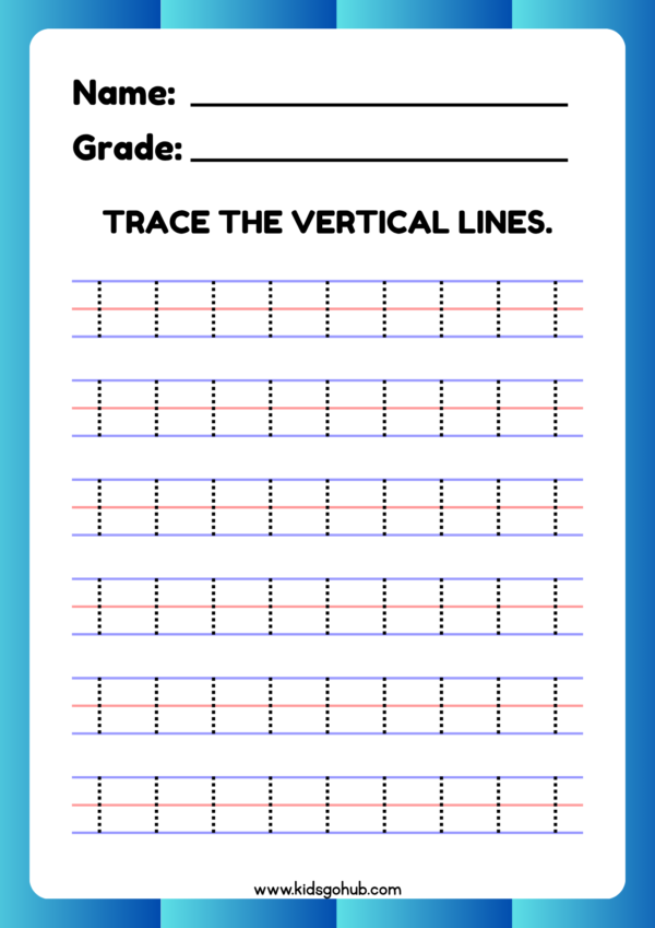 Kidsgohub Straight Line Tracing Worksheet-Kidsgohub.com- Kidsgohub Straight Line Tracing Worksheet-Kidsgohub.com-