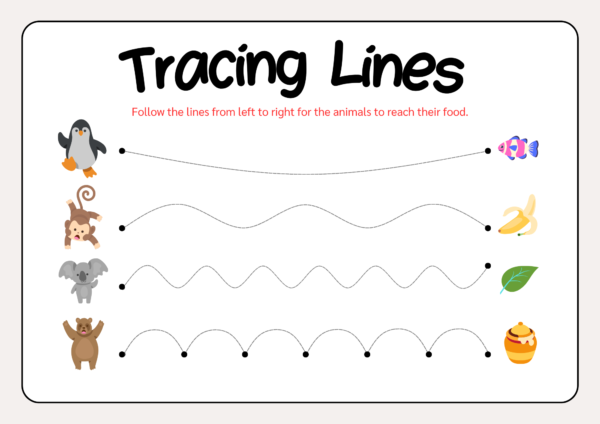 Tracing Lines Worksheet Tracing Lines Worksheets for Kids1-kidsgohub.com-