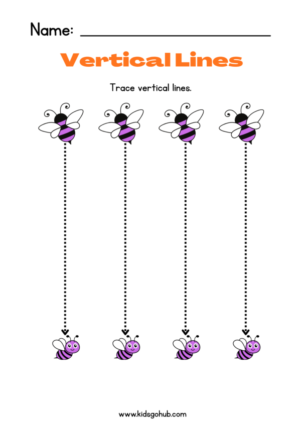 Kidsgohub Straight Line Tracing Worksheet-Kidsgohub.com- Kidsgohub Straight Line Tracing Worksheet-Kidsgohub.com-