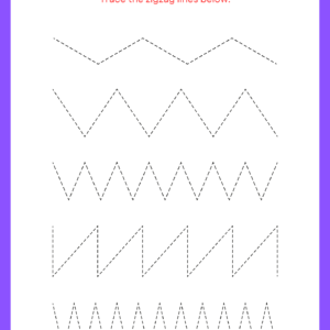 Zigzag Tracing Worksheet-kidsgohub.com- Zigzag Tracing Worksheet-kidsgohub.com